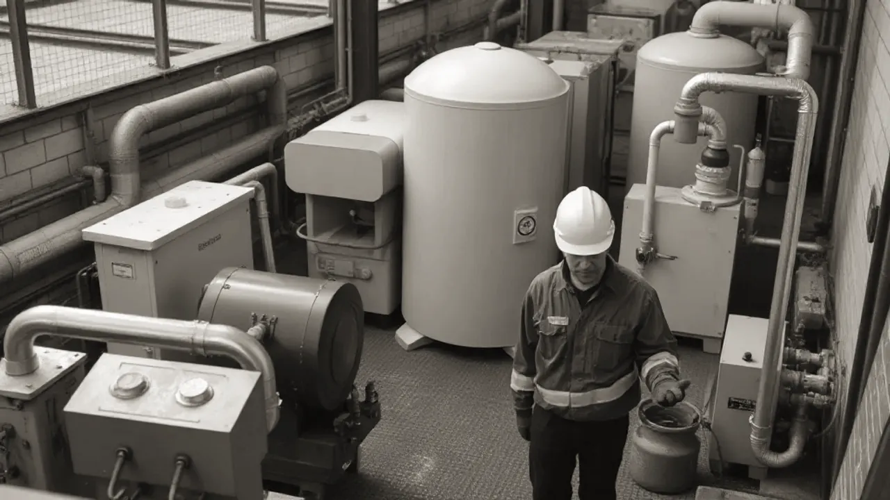 An elevated view across a site relevant to heating and boiler work near Brighton